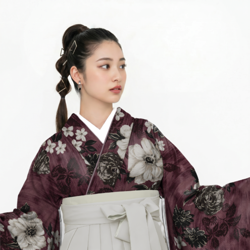 クチナシ/バーガンディ【JILL STUART】（袴：スズランフルール刺繡/オフホワイト)