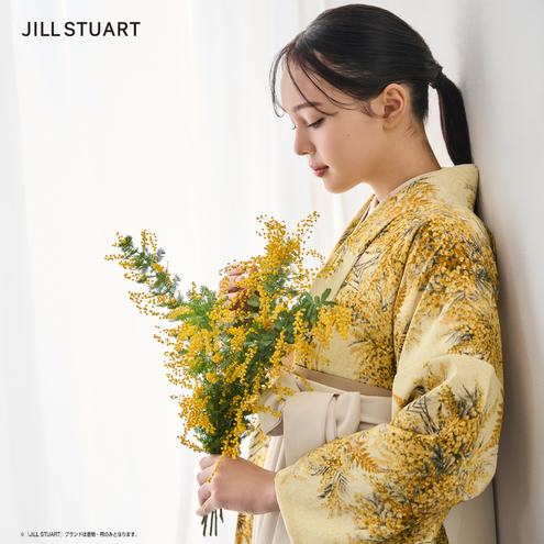 ディライトミモザ/ゴールデンイエロー【JILL STUART】（袴：ブルームオブスプリング刺繡/クリーム)