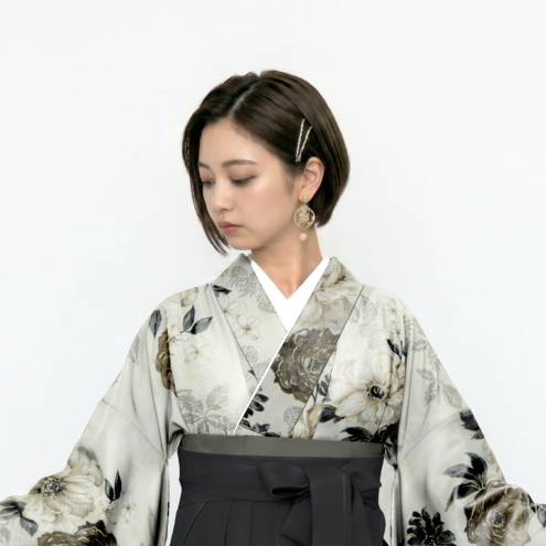クチナシ/オフホワイト【JILL STUART】（袴：スズランフルール刺繡/ブルーグレー)
