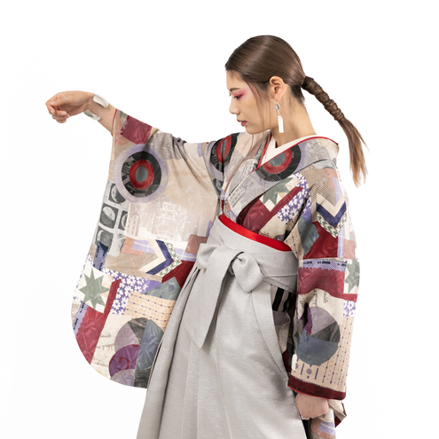 MOVE/パープル（袴：ツイード/アイボリー）