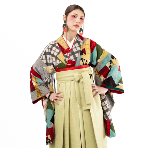 星間/赤（袴：ツイード/ひわ）